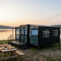 Maison conteneur pliable avec design fermier respirant pour abri d'urgence extérieur et bureau de chantier, certifiée CE