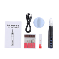 En gros Ponceuse à ongles avec lumière, stylo de manucure mini pour vernis gel, lime à ongles, fournitures pour ongles press-on, ponceuse à ongles