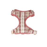 Ensemble laisse et harnais pour petit chien en tweed respirant, style gilet, avec logo personnalisé
