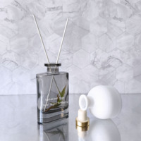 Nouvelle Mode 100ml 150ml 200ml Rond Transparent Ambre Roseau Diffuseur Bouteille Aromathérapie Conteneur Air Frais Parfum Bouteille