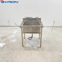 Évier commercial en acier inoxydable 304, cuve épaissie, pour cuisine et restaurant, station de lavage, simple, double ou triple bac