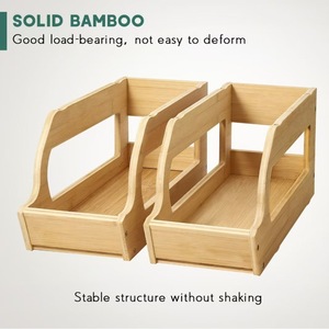 Wooden Storage <b>Rack</b> For Canned Food <b>Kitchen</b> Organizer Desktop Standing Type Multifunctional Food Holder - Product Image 3
