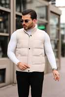 Chaleco Acolchado sin Mangas para Hombre, Casual, de Primavera, Ecológico, Transpirable, Ligero, de Lona, Impermeable, con Cuello en V, Talla Grande
