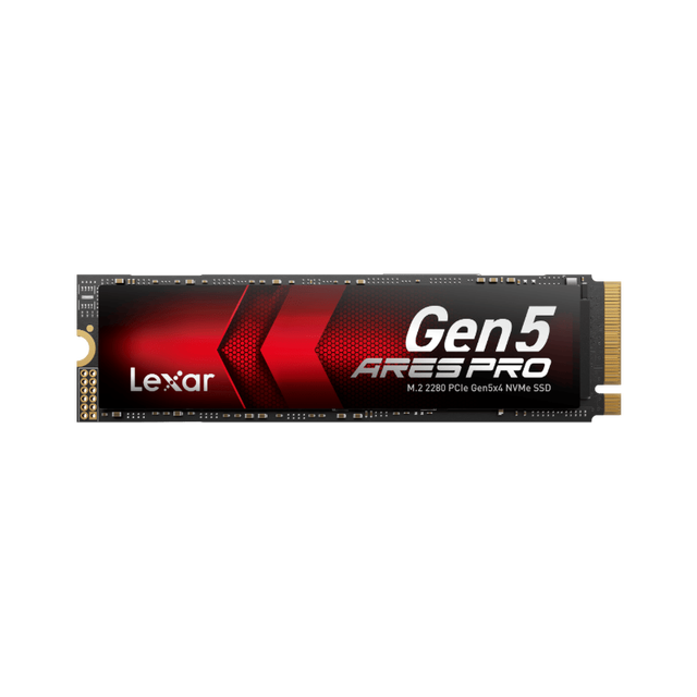 Lexar SSD Ares Pro PCIe5.0x4 M.2 2280 Read Speeds up to 14,000MB/s Best for AI Computing Gaming and Heavy Duty Workstations