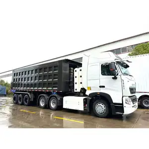 Nhiệm vụ nặng nề 3 trục 38cbm Tipping bán Trailer tipper xe tải Trailer Dump Trailer HOWO