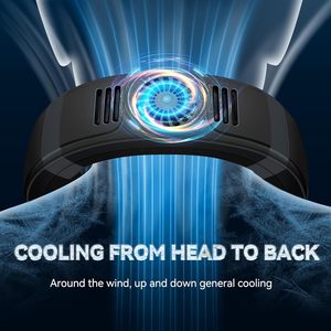 Ventiladores portátiles y portátiles alrededor del ventilador de cuello colgante sin aspas Big Wind USB recargable Mini ventilador de cuello aire acondicionado para exteriores - Product Image 3