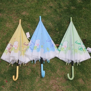 Petit parapluie pour enfants semi-automatique de dessin animé frais poignée <span class=keywords><strong>en</strong></span> plastique 90cm diamètre ouvert 8k côtes Polyester matériel extérieur - Product Image 1