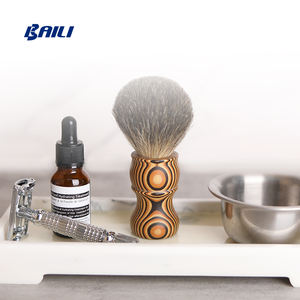 Homme Beard Park <span class=keywords><strong>Avenue</strong></span> Vintage Salon de coiffure manche en bois blaireau mixte blaireau blaireau blaireau - Product Image 4