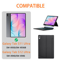 Pengiriman Cepat untuk Samsung Tab S11/S12 Ultra 14.6 Inch Casing Pelindung Tablet Magnetik dengan Slot Pena dan Penutup Keyboard