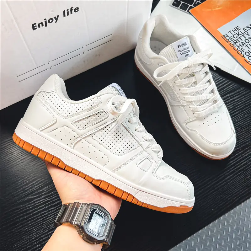 Wholesale High Quality Men Casual White Shoes Blank Custom Basketball Style Shoes Sneakers for Men