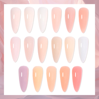 Menghe Pro Nouvelle Formule Mousse No Burn Builder Gel d'extension des ongles Couleur sans Hema Gel de contrôle des ongles durs auto-nivelant à faible chaleur