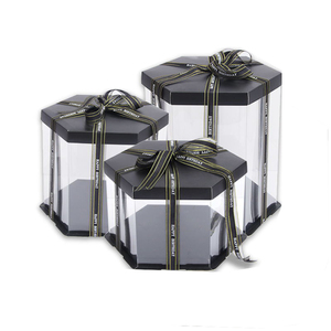 White Cardboard Paper Foldable Food Grade <strong>Balloon</strong> Cake <strong>Boxes</strong> with Window Cake Packaging Food &amp; Beverage Packaging Paper - Product Image 5