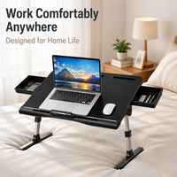 Bureau d'ordinateur portable multifonctionnel convertible AOR en MDF, table simple pliable, couleur personnalisable pour dortoir, lit supérieur, chambre à coucher
