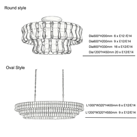Lustre vintage français de luxe SIMIG - Luminaire suspendu rond en verre de Murano pour salon de villa, hôtel, décoration de chambre