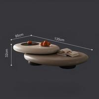 Nouvelle table basse élégante et luxueuse, moderne et simple, en pierre et en bois, avec un cadre en métal durable, table centrale pour salon, combinaison