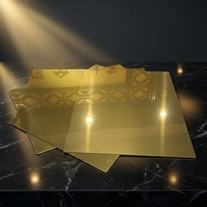 Plaque de laiton brillante, perforable, polie miroir, H65 H62 H63, feuille de laiton - Product Image 1