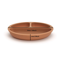 Assiette à dîner ronde pour enfants en silicone, personnalisée en usine, promotionnelle, nouveau design, écologique, robuste et très populaire