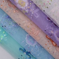 Vêtements pour filles, nouveaux, directement de l'usine, tricot, sequins, broderie, dentelle en maille