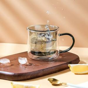 Verre à double paroi en borosilicate de haute qualité avec logo personnalisé, 300 ml, pour café, latte, thé, tasse personnalisée - Product Image 4