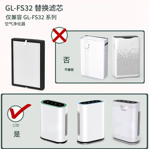 Mooka <b>Air</b> <b>Purifier</b> Filter Hepa 2 Packs Compatible With Gl-Fs32 For Household Use - Product Image 4