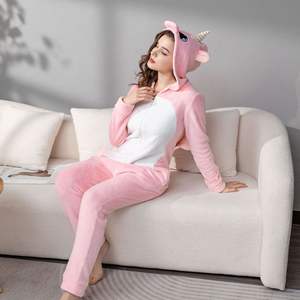 Costume da donna rosa <span class=keywords><strong>pigiama</strong></span> ragazze carino tuta intera che gioca vestiti <span class=keywords><strong>con</strong></span> ala ad angolo posteriore - Product Image 2