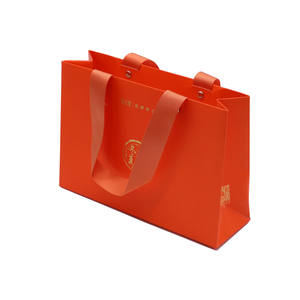 Şerit kolu hediye keseleri üretici ile kendi logo katlanabilir kağıt alışveriş torbaları ile lüks kağıt özel kağıt torba - Product Image 4