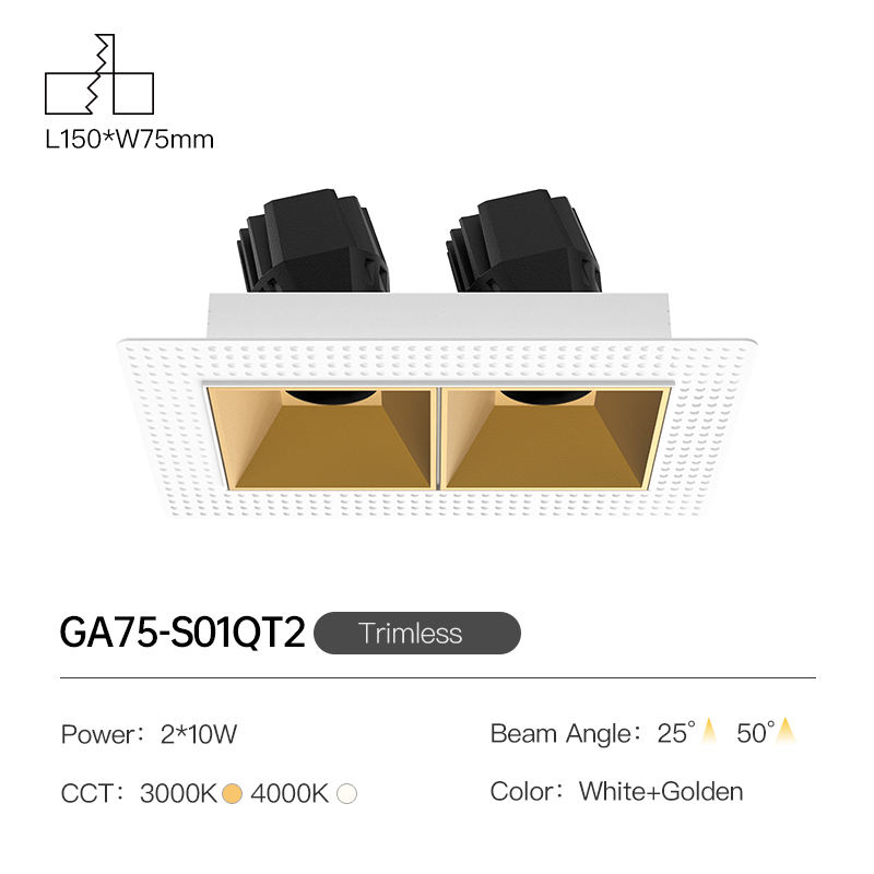 Trimless White + Gold