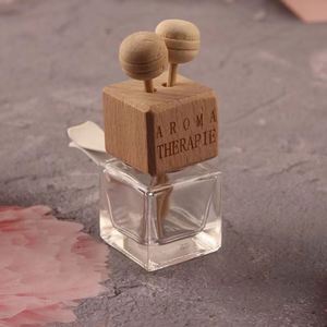 Bouteille de parfum de voiture en verre carré de 8ml de luxe en gros d'usine bouteille d'huile essentielle de désodorisant de clip d'évent de voiture personnalisée - Product Image 3