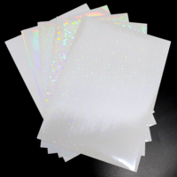 Film de plastification holographique à froid en PVC format A4, autocollant transparent en vinyle, feuilles de film de recouvrement, matériaux DIY pour autocollants