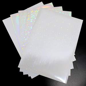 Film de plastification holographique à froid en PVC format A4, autocollant transparent en vinyle, feuilles de film de recouvrement, matériaux DIY pour autocollants - Product Image 6