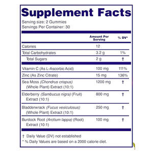 HealthGlow Sea Moss Gummies de sureau Stimulant le système immunitaire Chewables pour la production en vrac OEM de marque avec extraits naturels - Product Image 2
