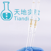 Pipette volumétrique en verre de classe A de 10 ml de Tiandi Lab avec marquages codés par couleur