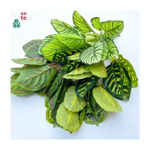 Factory Wholesale Bonsai Green Plant Leaf Film Green Plant Decoration Silk Flower Indoor Landscape Artificial Flowers