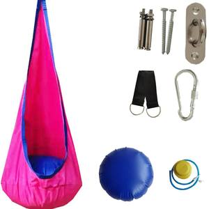 Nouveaux enfants sac en tissu balançoire toute toile de coton intérieur avec sac <span class=keywords><strong>cocon</strong></span> gonflable câlin balançoire chaise <span class=keywords><strong>hamac</strong></span> - Product Image 1