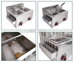 <span class=keywords><strong>Friteuse</strong></span> électrique à deux cylindres en acier inoxydable, grande capacité, pour <span class=keywords><strong>frites</strong></span>, poulet frit, hamburgers - Product Image 4