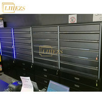 Meubles de présentation de tabac électronique sur mesure en bois et verre avec éclairage LED pour magasin