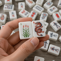 Jeu de Mahjong américain Auburn University, 160 tuiles, vente en gros, tuiles de Mahjong universitaires, Mahjong acrylique monocouche de qualité supérieure