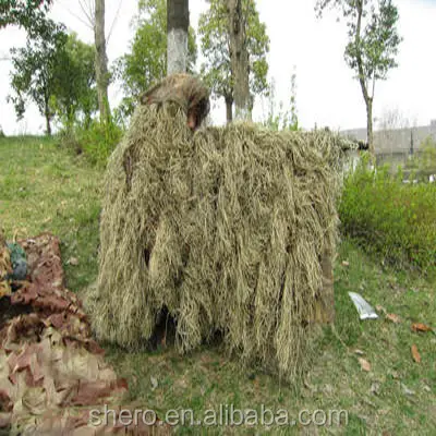 Leaf Camouflage Jungle Woodland Birdwatching Poncho Tactical Sniper Outdoor Hunting camouflage Clothing Ghillie Suit