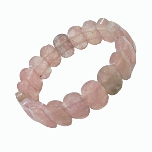Bracelet de guérison en quartz fraise, bijoux en pierres naturelles perlées pour l'équilibre énergétique, le bien-être spirituel et le soulagement de l'anxiété - Product Image 3