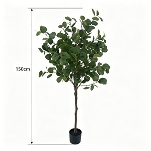 Wholesale <b>Artificial</b> Eucalyptus Leaves Garland Greenery Plant for Home Office Shelf Wedding Party Decor - Product Image 2