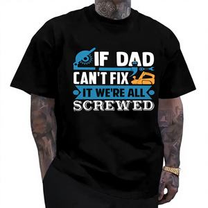 T-shirt unisexe élégant avec impression amusante pour homme, vêtement basique essentiel, cadeau pour père, vêtement compressé conçu pour les modèles - Product Image 1