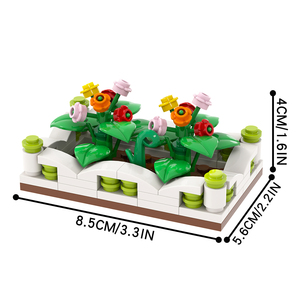 Whosale Farm Jungle Plant Stone Colorful Flower <strong>Bed</strong> MOC MOOXI MOC3029 <strong>Blocks</strong> &amp; Model Building Toys Bricks Promotional Toys - Product Image 3