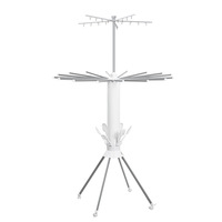 Vente chaude Portable ABS Trépied Pliant Intérieur Blanchisserie Vêtements Étendoir Airer Vêtement Cintre Pliable Debout pour Salle De Bains