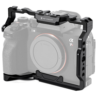 K&F Concept mit Arca-Swiss Schnellwechselbasis & Cold Shoe-Halterung Leichter Aluminium-Kameraschutzkäfig für Sony Alpha 7