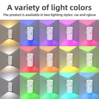 Lámparas de Pared con Sensor de Movimiento Recargables de 4000 mAh, Lámpara de Pared con Control Remoto, 16 Colores, Regulable hacia Arriba y hacia Abajo, Luz Inteligente para el Hogar