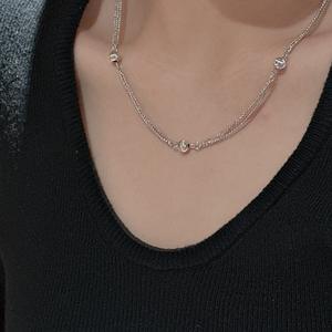 Collar de Plata de Ley S925 con Circonita, Estilo Retro, Personalizado, para Uso Diario, Cadena para Clavícula, Collares Elegantes - Product Image 3