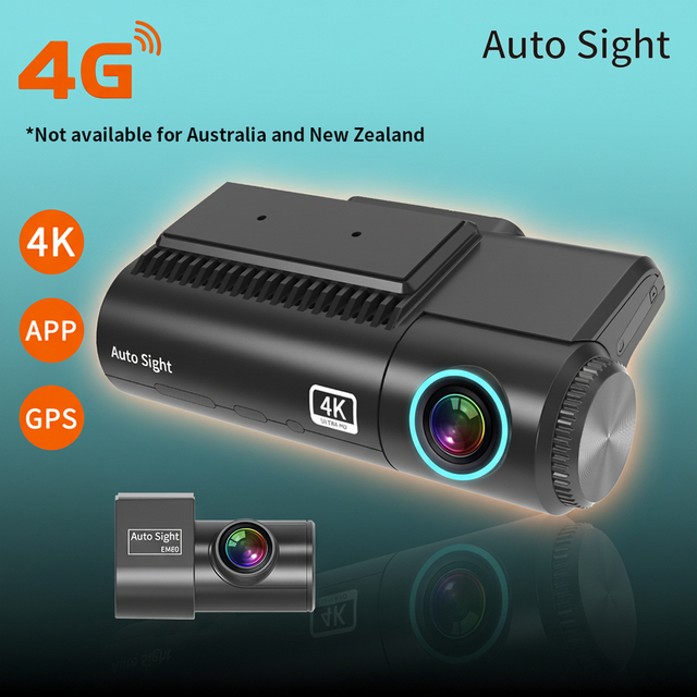 Auto Sight 4K Front/Rear Dash Cam Car Camera Dual Lens Starvis2 8MP Dual HDR Night Vision GPS G-Sensor Loop Recording Parking