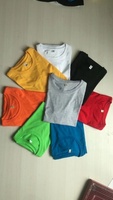 Hoge Kwaliteit 100 Katoenen T-Shirts Voor Jongens Meisjes Custom Logo Korte Mouw Effen Kleuren Garen Geverfd Kids T-Shirts Vervaardigd