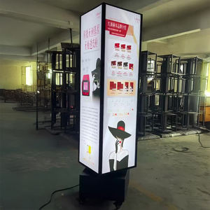 Caja de Luz Publicitaria LED de Aluminio Multifacética, Impermeable, Giratoria, para Menús de Restaurantes, Uso <span class=keywords><strong>en</strong></span> Exteriores - Product Image 1