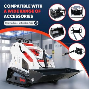 Cargadora Compacta con Motor EPA HS380T, Certificación CE/EU/EPA, Cargadora Deslizante con Orugas Triangulares, Maquinaria de Construcción, Mini Cargadora Pequeña, 1 Año de Garantía - Product Image 5